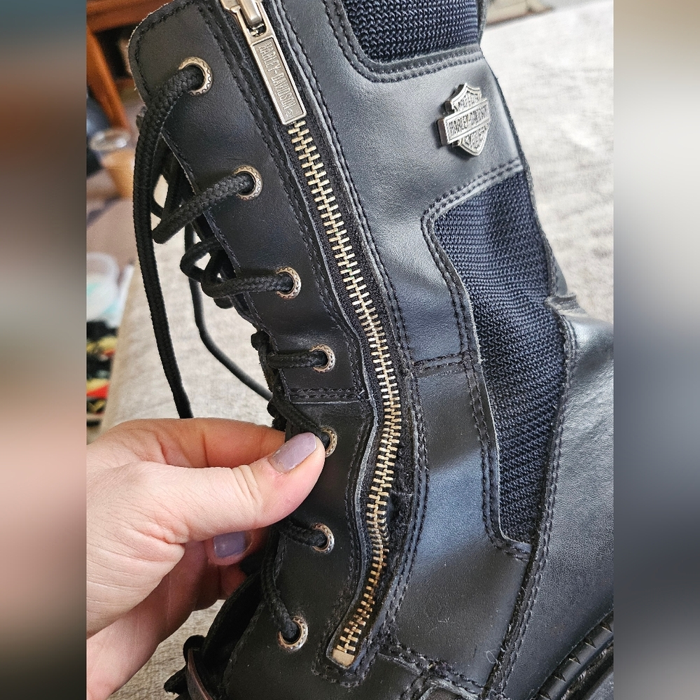 Harley-Davidson Paraspinna Men's Motorcycle Boots Black Size 11 - Picture 12 of 13